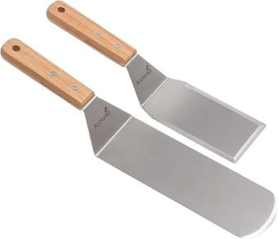 Commercial-Grade Stainless Steel Griddle & BBQ Spatula Set
