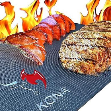 Kona Best Heavy-Duty Grill Mats (Set of 2): 600°F Non-Stick, 7-Year Warranty
