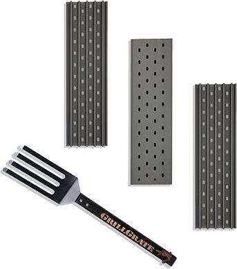 GrillGrate Sear Grate Set for Traeger Pro 575/780: Hard-Anodized Aluminum, 16.25" Interlocking.
