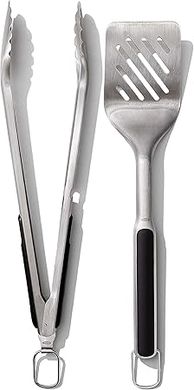 OXO Grilling Tools Set: Tongs & Turner (Black)
