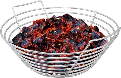 Kick Ash Basket: Large Stainless Steel Charcoal Ash Basket for Big Green Egg Grills (Made in Wisconsin) 
