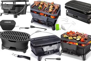 cast iron charcoal grill