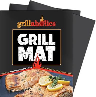 Grillaholics Heavy-Duty Grill Mats: 2-Pack, Easy Cleanup, Grill Protection
