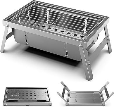 Portable Charcoal Grill: Compact, Foldable, Perfect for Camping and BBQs