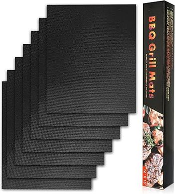 Reusable Non-Stick Grill Mats (7-pack, 15.75x13")
