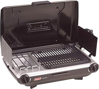 Coleman 2-Burner Propane Grill & Stove: Powerful, portable outdoor cooking.