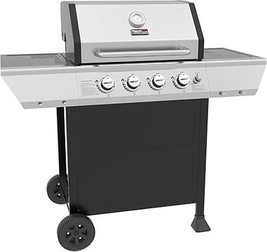 Royal Gourmet 4-Burner Propane Grill: 34,000 BTU, Warming Rack