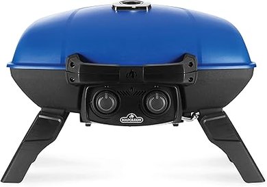 Napoleon TravelQ 285 Portable Gas Grill: Two-burner propane grill with cast iron grates, perfect for camping and tailgating.
