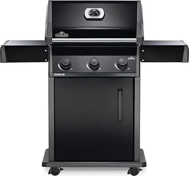 Napoleon Rogue 425: 3-Burner Propane Gas Grill with Folding Side Shelves