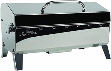 Kuuma Premium Stainless Steel Mountable Charcoal Grill - Compact & Portable for Boats, Tailgating & More