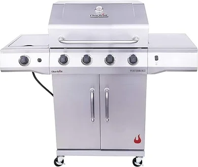 Charbroil Performance 4-Burner Convective Gas Grill with Side Burner and Cabinet