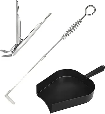 Big Green Egg & Kamado Grill Cleaning Kit: Ash Rake, Pan & Grate Lifter