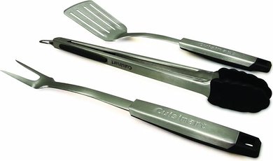 Cuisinart Professional 3-Piece Grill Tool Set (Black/Stainless Steel)