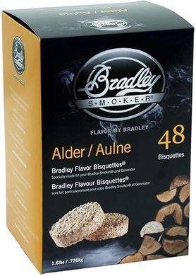 Bradley Alder Bisquettes: 48-Pack Grill & BBQ Blend
