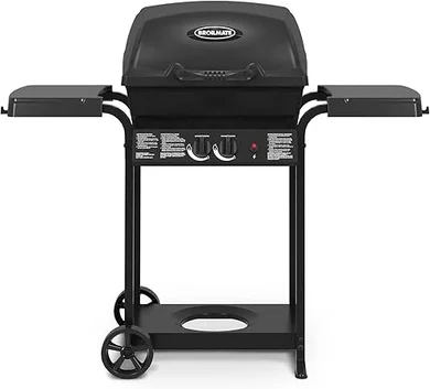 Black 2-Burner Liquid Propane Gas Grill