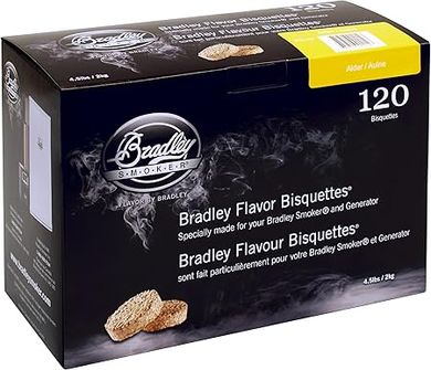 Bradley Alder Bisquettes: 120-Pack Grill & BBQ Blend
