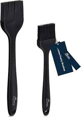 HOTEC Silicone Basting Brushes: Heat-resistant, BPA-free, dishwasher-safe brushes for BBQ, baking, and cooking.