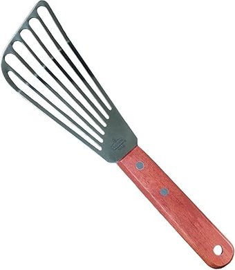 La Cuisine Fish & Egg Spatula: 6.5" stainless steel blade, beveled edge.