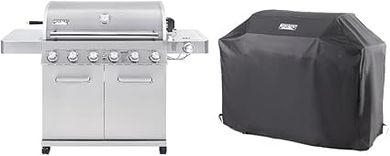 Monument Grills 6-Burner Stainless Steel Gas Grill with Cover
