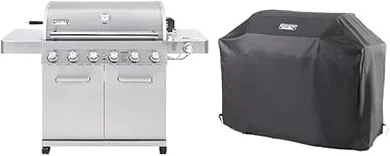Monument Grills 6-Burner Stainless Steel Gas Grill with Cover