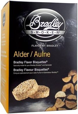 Bradley Smoker Alder Wood Bisquettes: 24-Pack for Grilling & BBQ
