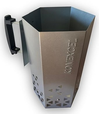 Heavy-Duty Charcoal Chimney Starter: Fast, Easy BBQ Fire Starter (Steel)
