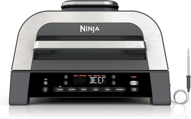 Ninja Foodi Smart XL 6-in-1 Indoor Grill with Air Fry, Roast, Bake, Broil, Dehydrate & Smart Thermometer