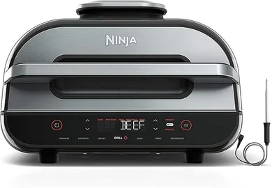 Ninja Foodi Smart XL 6-in-1 Indoor Grill with Air Fry, Roast, Bake, Broil & Dehydrate, Smart Thermometer