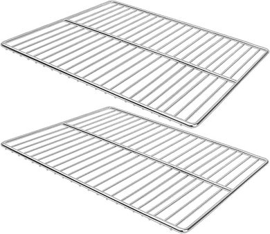 Stainless Steel BBQ Grill Grates (2-Pack, 16" x 12")