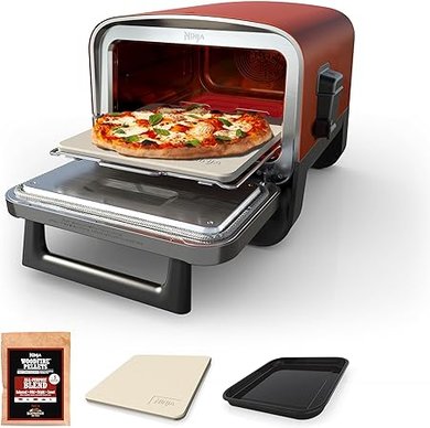 Ninja Woodfire Pizza Oven: 8-in-1 Roaster, 700°F, 5 Pizza Settings, Smoker Box