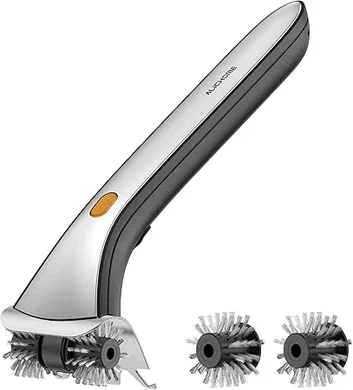 Safe, Steam-Clean BBQ Grill Brush with Replaceable Bristles – A Unique Gift for Dads