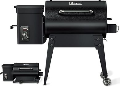 KingChii Portable Electric Pellet Grill & Smoker with Foldable Legs 
