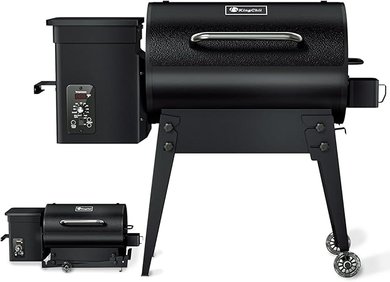 KingChii Portable Electric Pellet Grill & Smoker with Foldable Legs
