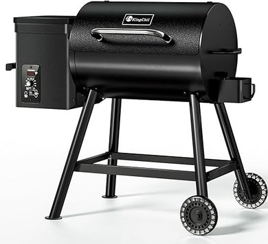 KingChii Electric Pellet Grill & Smoker: 456 sq. in., PID Control (180-425°F)